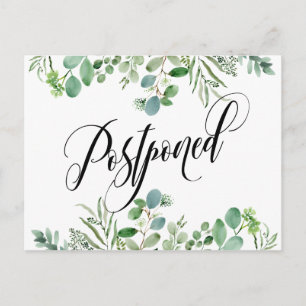 Eucalyptus & Elegant Script som skjutits upp Bröll Vykort