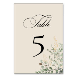 Eucalyptus Elegant Table Number Card Bordsnummer