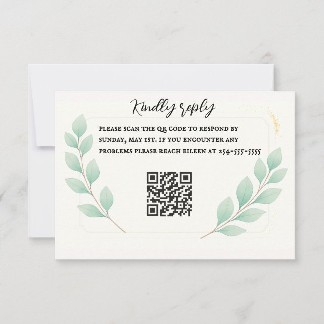 Eucalyptus Embrace QR-OSA kort (Framsida)