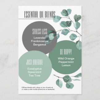 Eucalyptus Essential Oil Blends Roller Flaska Invi Inbjudningar