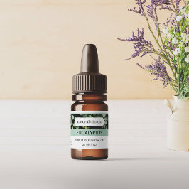 Eucalyptus Essential Oils Fragrance Flaska-etikett Klistermärken
