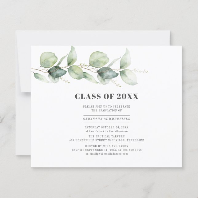 Eucalyptus-examensfirande 2024 Festinladan (Framsida)