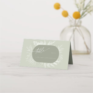 Eucalyptus Färg Tones Bröllop Bord Wand ID901 Placeringskort