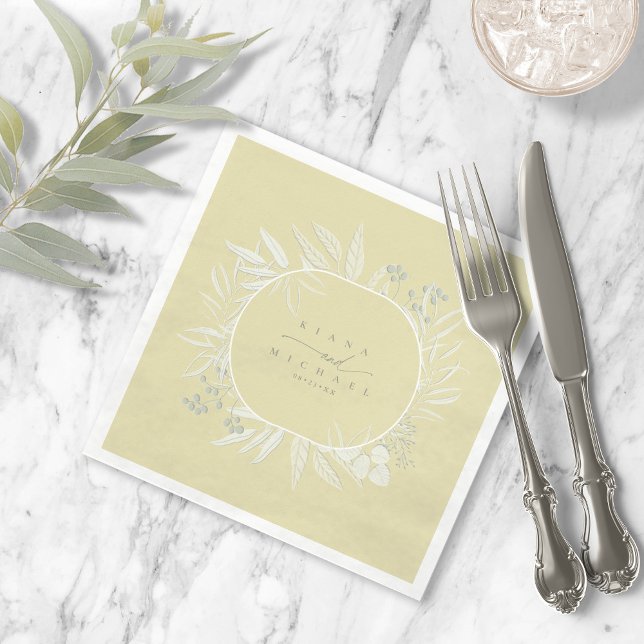 Eucalyptus Färg Tones Gult ID901 Pappersservett (Skapare uppladdad)