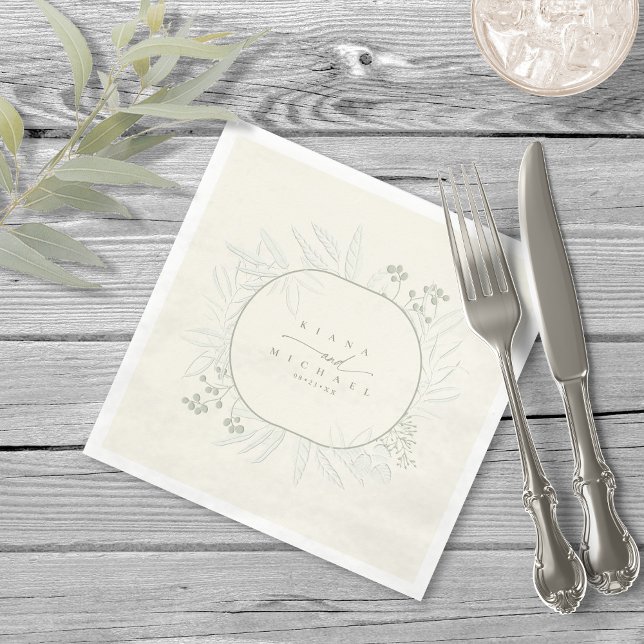 Eucalyptus Färg Tones Wand Ivory ID901 Pappersservett (Skapare uppladdad)