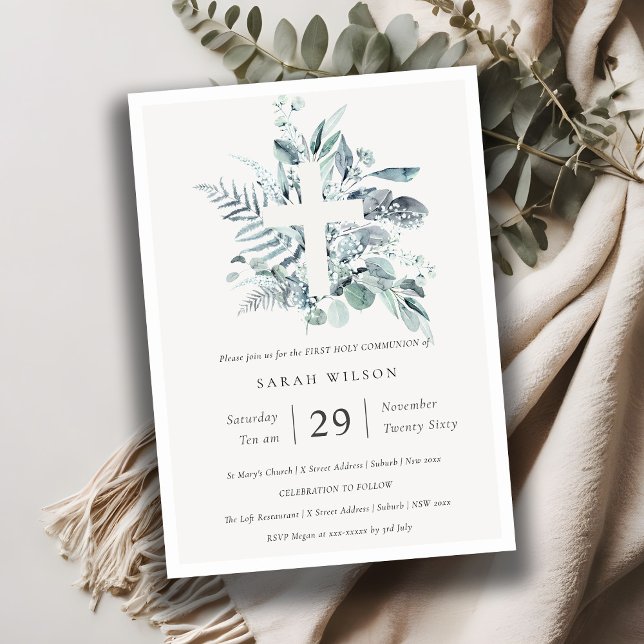 Eucalyptus Fauna Kor Första Heligan Kommuniunion I Tack Kort (Skapare uppladdad)