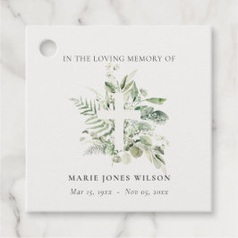 Eucalyptus Fern Fauna Kor Memorial Sympathy Gåvor Etiketter