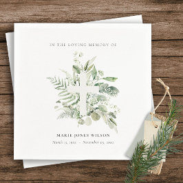 Eucalyptus Fern Fauna Kor Memorial Sympathy Pappersservett