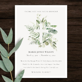 Eucalyptus Fern Foliage Kor Memorial Service Tack Kort