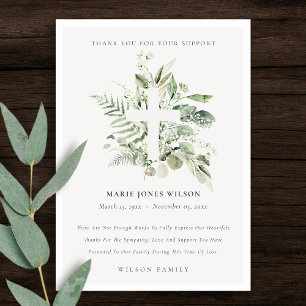 Eucalyptus Fern Foliage Kor Memorial Service Tack Kort
