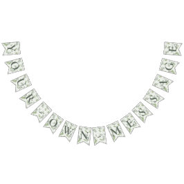 Eucalyptus & Fern Ringar Bröllop-banderoll Vimplar