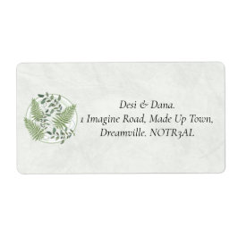 Eucalyptus & Fern Ringar Returetiketter Fraktsedel