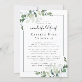 Eucalyptus Firande i inbjudan till livstidsnoterin