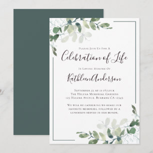Eucalyptus Firande i Life Inbjudningar