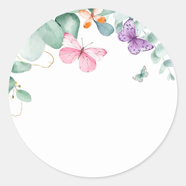 Eucalyptus fjärilsträdgård Mimosa Bar Etiketter  (Framsida)