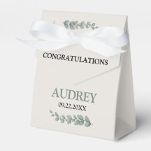 Eucalyptus Floral Baby Shower 3"w x 1.5"l x 3.25"h