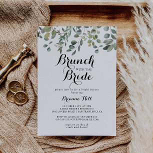 Eucalyptus Foliage Brunch med Bride Shower Inbjudningar