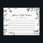 Eucalyptus Foliage Delight Bröllop Adapter Vykort<br><div class="desc">Detta eucalyptus foliage delight bröllop-kort är perfekt för ett modernt bröllop. Utformningen har en botanisk vattenfärgsritad elegant som är eukalyptus och inspirerar till naturskönhet. De här korten är perfekter för bröllop,  möhippa,  babydusch,  studentfest och mycket mer. Anpassa korten med namn från bruden och brudgummen,  blivande föräldrar eller student.</div>