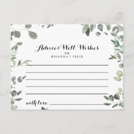 Eucalyptus Foliage Delight Bröllop Adapter Vykort