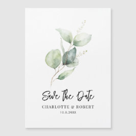 Eucalyptus Foliage Greenery Spara datumet Magnetisk Inbjudningskort