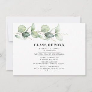 Eucalyptus Foliage Greenery Studenten 2022 Party Inbjudningar