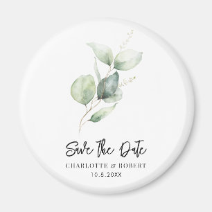Eucalyptus Foliage Keepsaké Bröllop spara datum Magnet