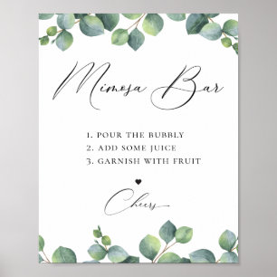 Eucalyptus Foliage Mimosa Pub Poster