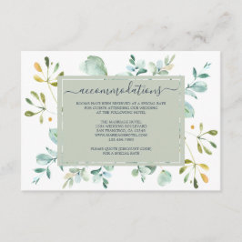 Eucalyptus Foliage Navy Blue Botanical Bröllop Tilläggskort