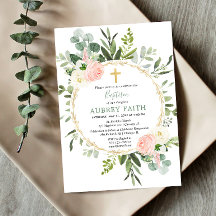 Eucalyptus foliage rosa elegant flicka baptism