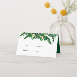 Eucalyptus Foliage Rustic Grönt Vit Placeringskort