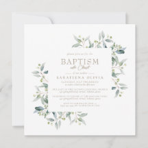 Eucalyptus Framed Simple Elegant Mor Baptism