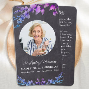 Eucalyptus Funeral Memorial Prayer Card botaniskt