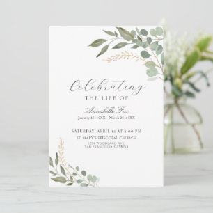 Eucalyptus Funeral Order Program