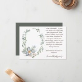 Eucalyptus Funeral Photo - Tack, ditt kort, sympat Anteckningskort