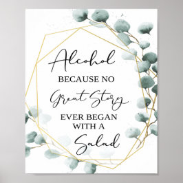 Eucalyptus Funny Alcohol Pub-tecken Poster