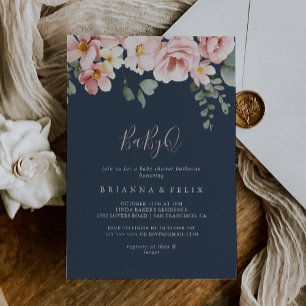 Eucalyptus Garden BabyQ Baby Shower Barbecue Inbjudningar