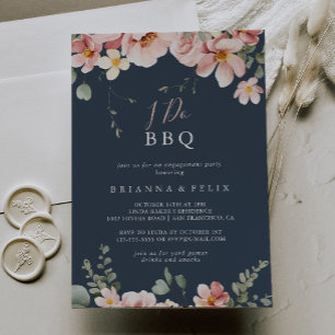 Eucalyptus Garden Blommigt I Do BBQ Förlovningsfes Inbjudningar
