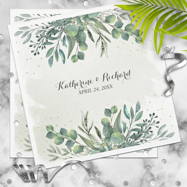 Eucalyptus Garden Wedding Pappersservett (Skapare uppladdad)