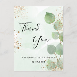 Eucalyptus generenery glitter tack vykort