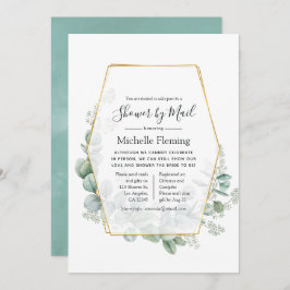 Eucalyptus Geometric Möhippa eller Baby Shower by  Inbjudningar