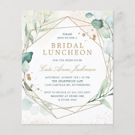 Eucalyptus Geometric Möhippa Luncheon-inbjudan