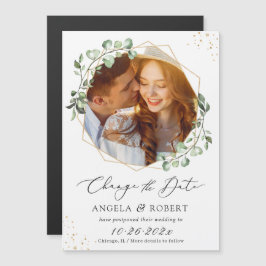 Eucalyptus Geometric Photo Ändra datummagnet