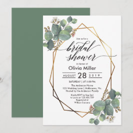 Eucalyptus geometric ram möhippa invitate inbjudningar