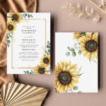 Eucalyptus Geometric Solrosbröllop - inbjudan<br><div class="desc">Budgeterad inbjudan till EUGLAPtus Geometric Bröllop solros. Skapa ett modernt inbjudningskort för Solros-Blommigten med den här söta mallen med vacker rustik blommigt bouquet, geometrisk guld-effekt ram, med modern enkel typografi. TIP: Matchande bröllop-svit som OSA, bröllopsprogram, banderoller, tapetik, presentkort, skyltar och andra bröllop-kök och märkre-godis finns i samlingen nedan med denna...</div>