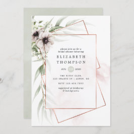 Eucalyptus Geometrisk Möhippa för vattenfärg Inbjudningar