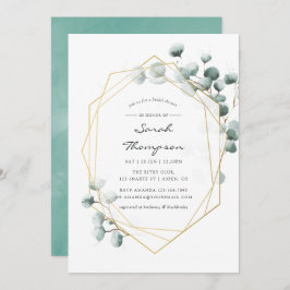 Eucalyptus Geometrisk Möhippa för vattenfärg Inbjudningar