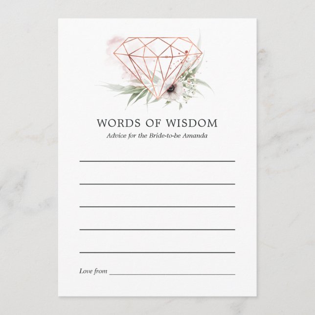 Eucalyptus Geometrisk Möhippa för vattenfärg Rådkort (Framsida)