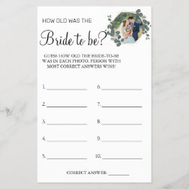 Eucalyptus Gissa hur gammal hon var i sitt duschsp Flygblad