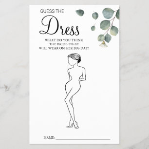 Eucalyptus gissar spelkortet Dress Möhippa Flygblad