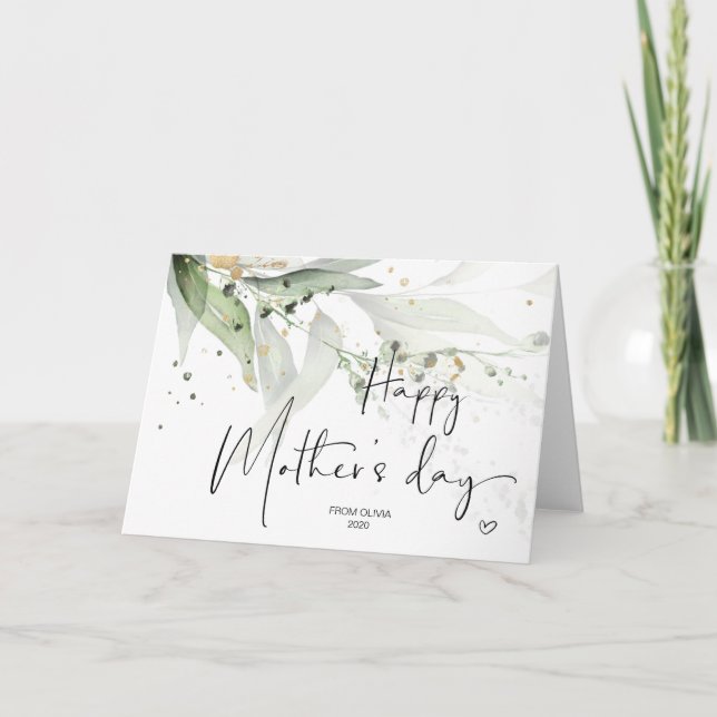 Eucalyptus Glad mors dag gåva från dotter Kort (Framsida)